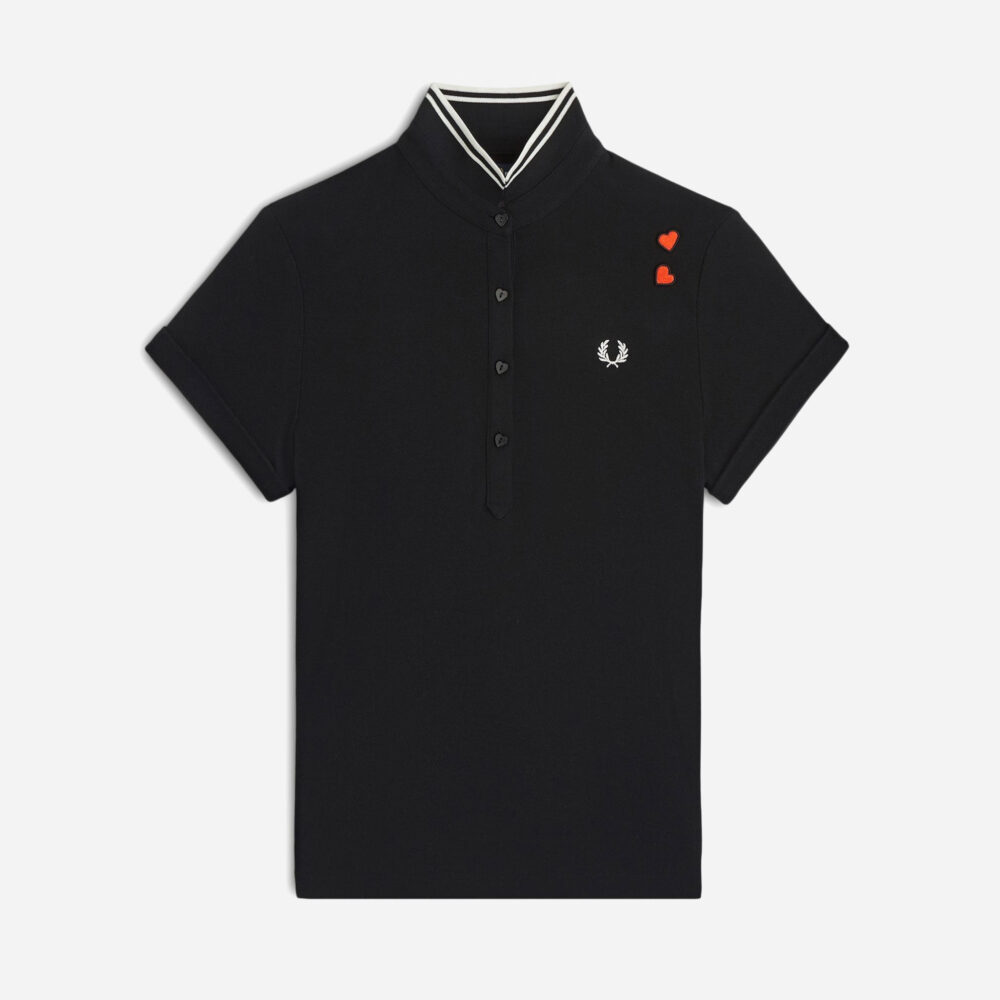 Fred Perry Women's x Amy Winehouse Tipped Polo Shirt - Black Fred Perry Women's x Amy Winehouse Tipped Polo Shirt - Black