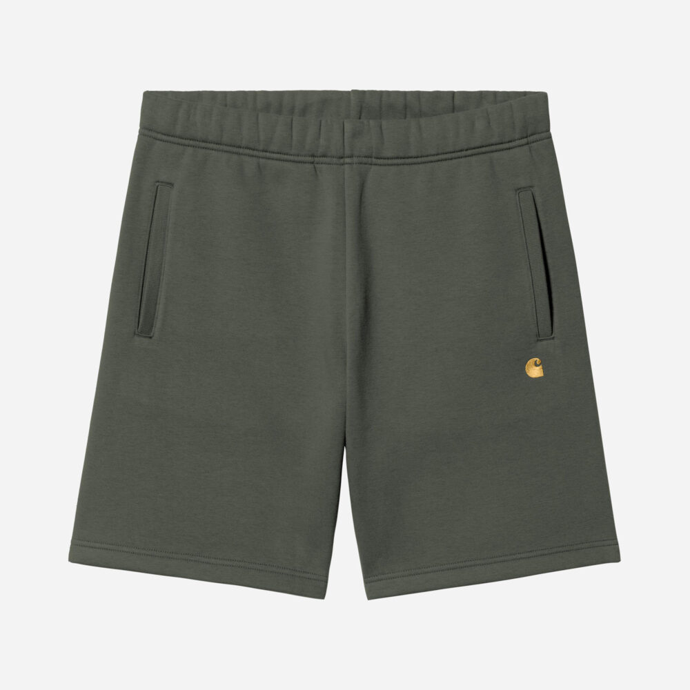 Carhartt WIP Chase Sweat Short - Leaf/Gold Carhartt WIP Chase Sweat Short - Leaf/Gold