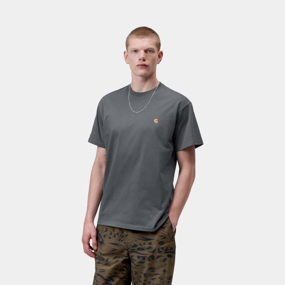 Carhartt WIP Chase Tee - Styx/Gold