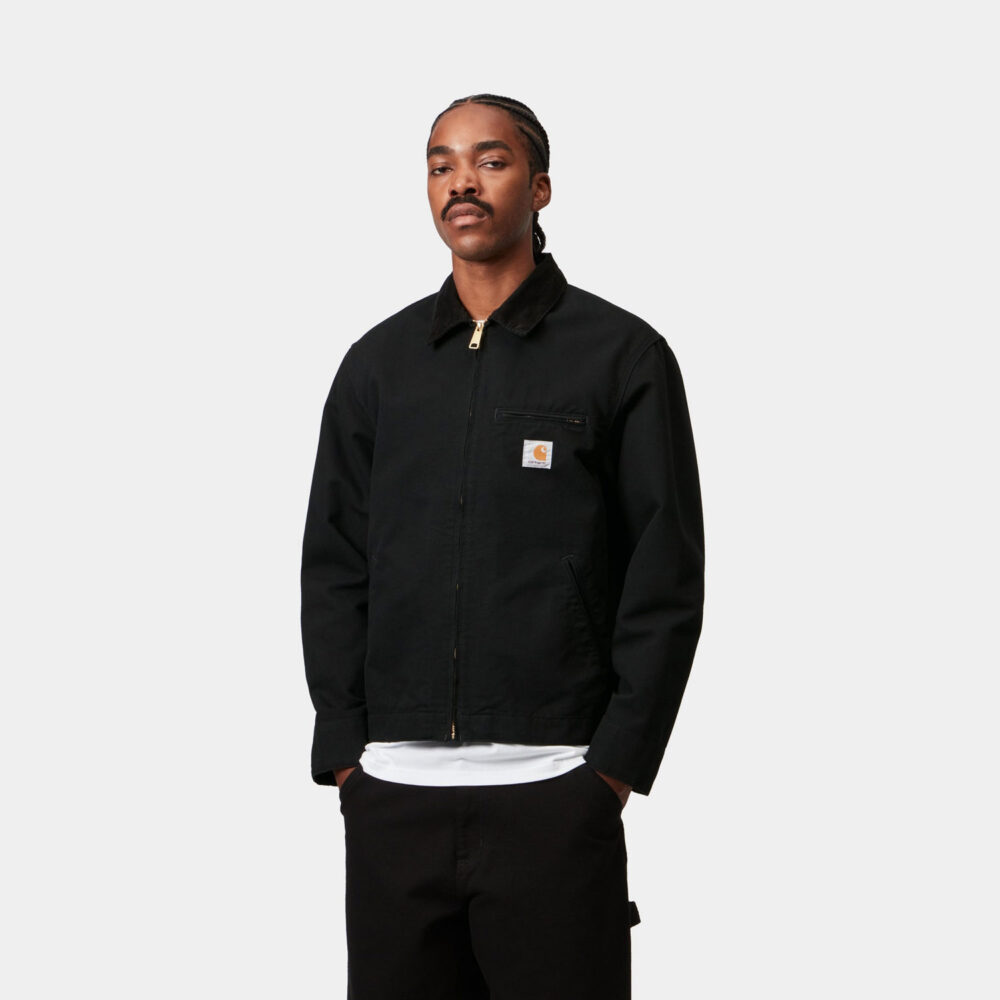 Carhartt WIP Detroit Jacket - Black/Black Rinsed Carhartt WIP Detroit Jacket - Black/Black Rinsed
