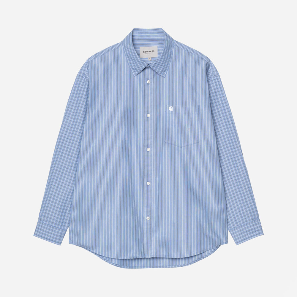 Carhartt WIP Keene Shirt - Keene Stripe/Curacao Carhartt WIP Keene Shirt - Keene Stripe/Curacao