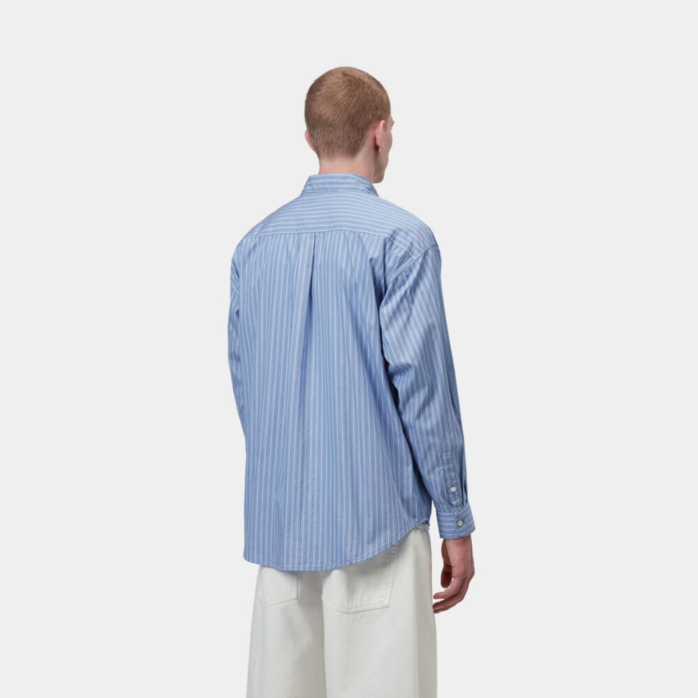 Carhartt WIP Keene Shirt - Keene Stripe/Curacao Carhartt WIP Keene Shirt - Keene Stripe/Curacao
