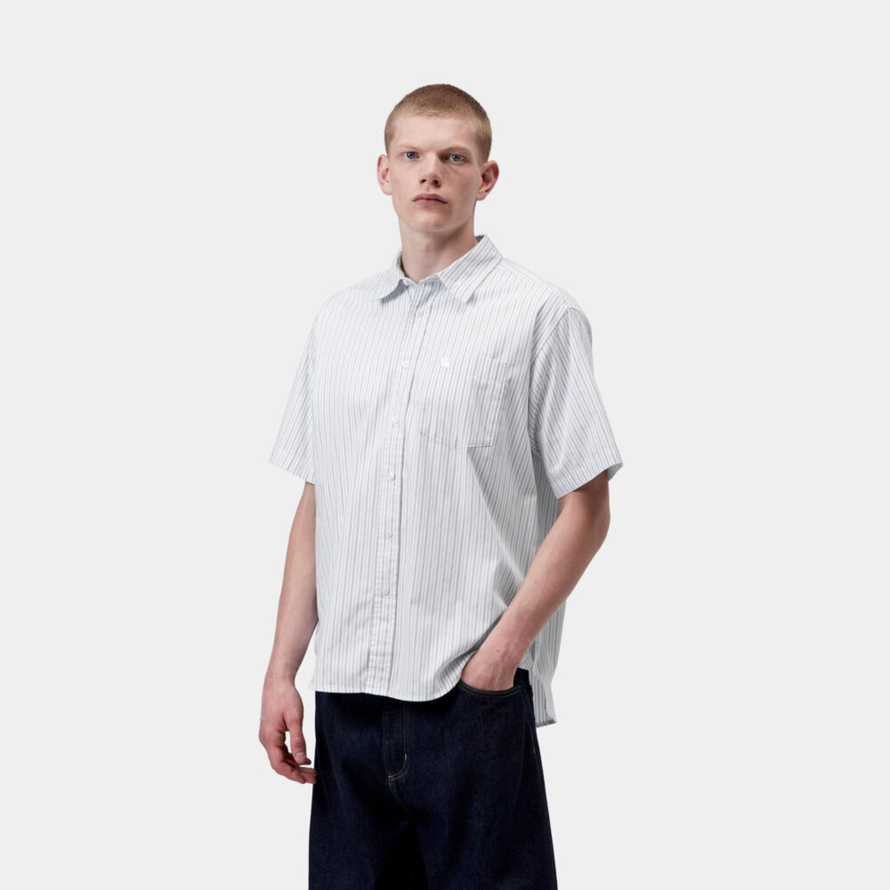 Carhartt WIP Keene Short Sleeve Shirt - Keene Stripe/White Carhartt WIP Keene Short Sleeve Shirt - Keene Stripe/White