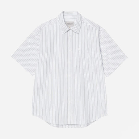 Carhartt WIP Keene Short Sleeve Shirt - Keene Stripe/White