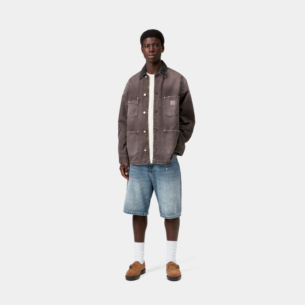 Carhartt WIP Landon Short - Blue Destroy Wash/Splatter