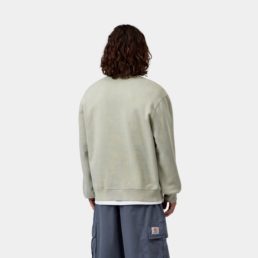 Carhartt WIP Painter Sweatshirt - Shady Green Destroy Wash/Splatter Carhartt WIP Painter Sweatshirt - Shady Green Destroy Wash/Splatter