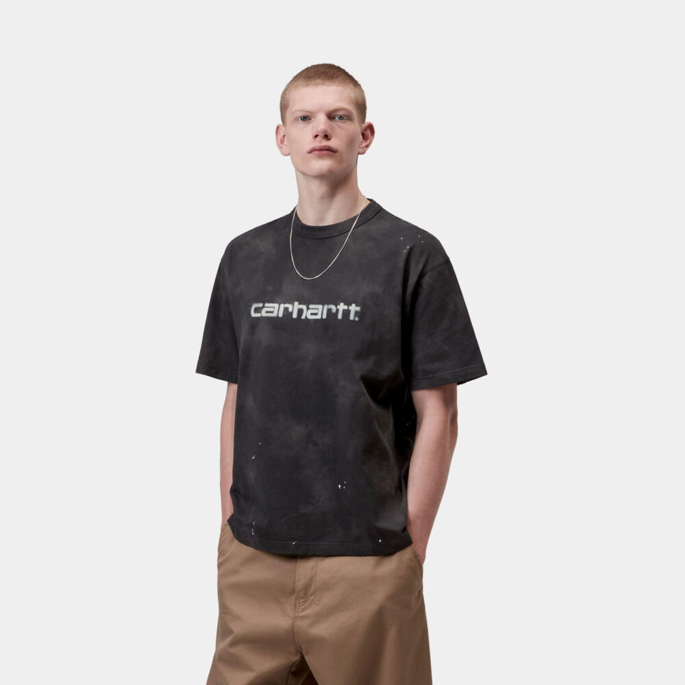 Carhartt WIP Painter Tee - Black Destroy Wash/Splatter