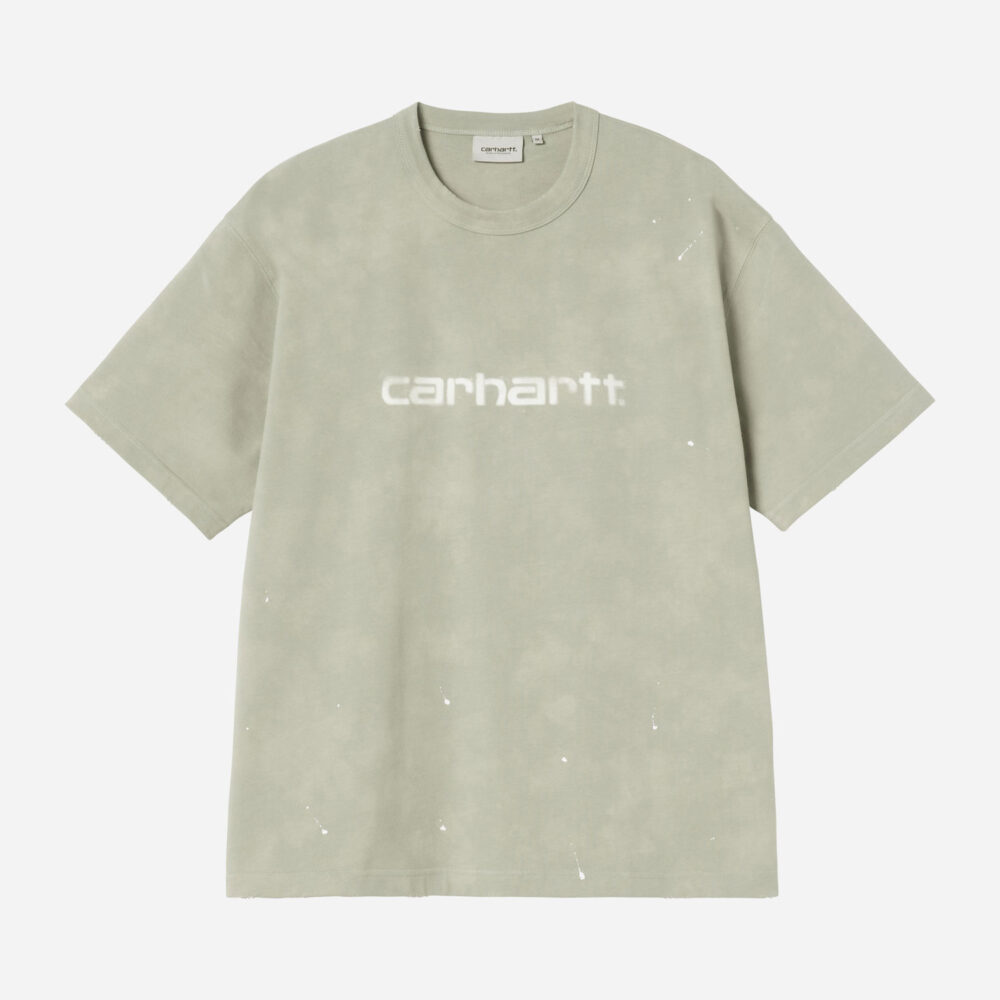 Carhartt WIP Painter Tee - Shady Green Destroy Wash/Splatter