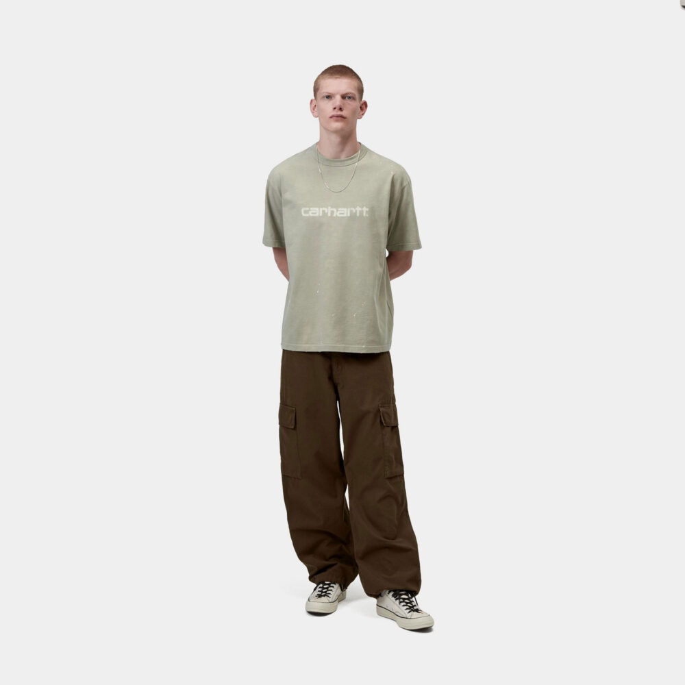 Carhartt WIP Painter Tee - Shady Green Destroy Wash/Splatter