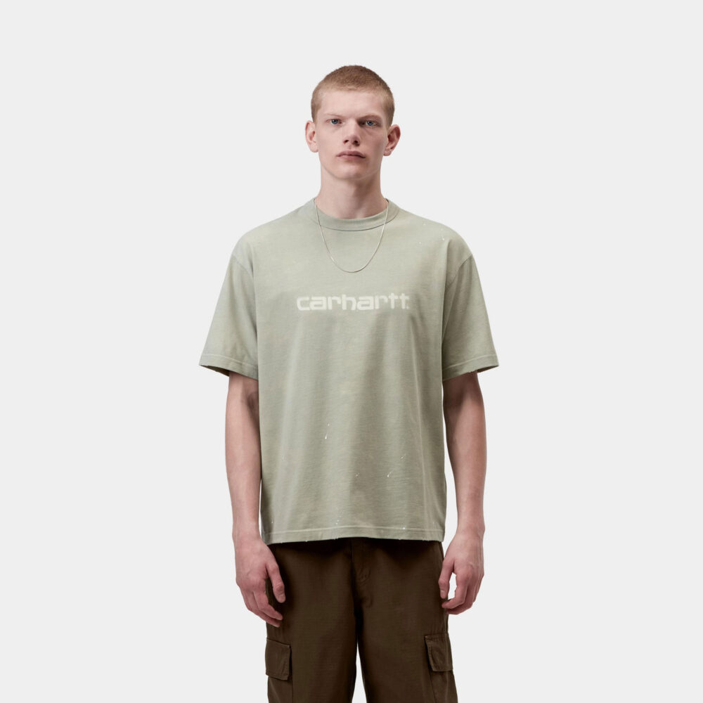 Carhartt WIP Painter Tee - Shady Green Destroy Wash/Splatter