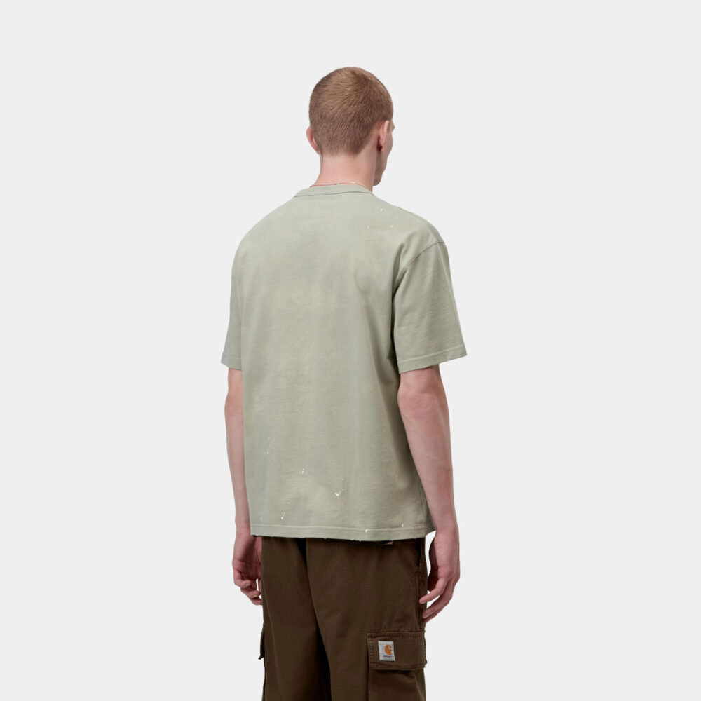 Carhartt WIP Painter Tee - Shady Green Destroy Wash/Splatter