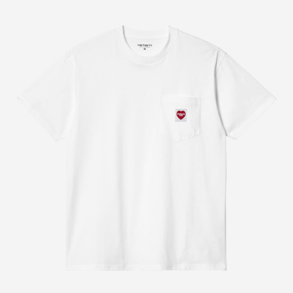 Carhartt WIP Pocket Heart Tee - White/Red Carhartt WIP Pocket Heart Tee - White/Red