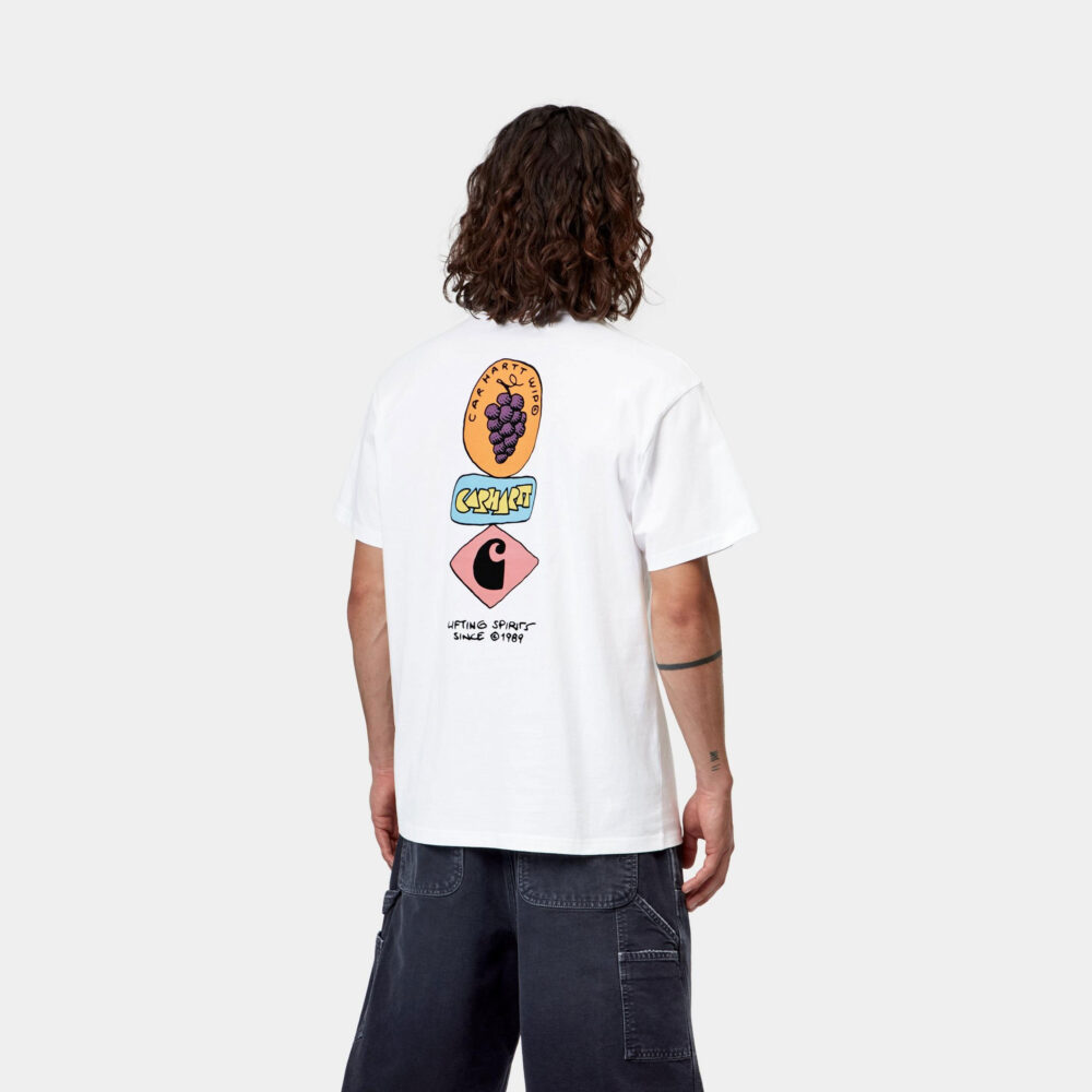 Carhartt WIP Stacked Grapes Tee - White Carhartt WIP Stacked Grapes Tee - White