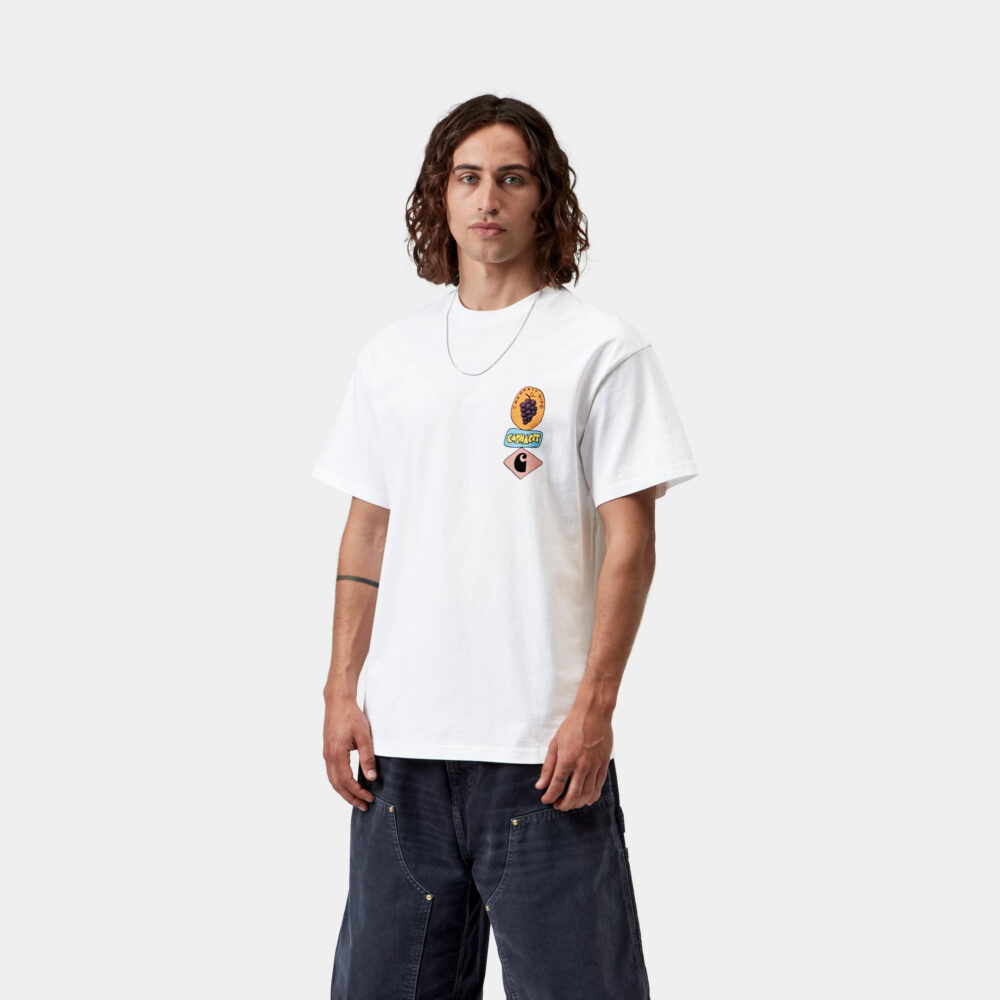 Carhartt WIP Stacked Grapes Tee - White Carhartt WIP Stacked Grapes Tee - White