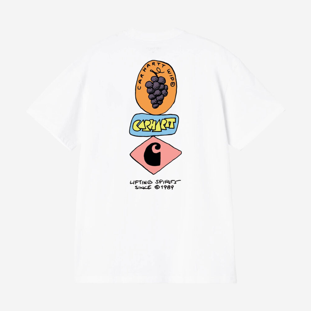 Carhartt WIP Stacked Grapes Tee - White Carhartt WIP Stacked Grapes Tee - White