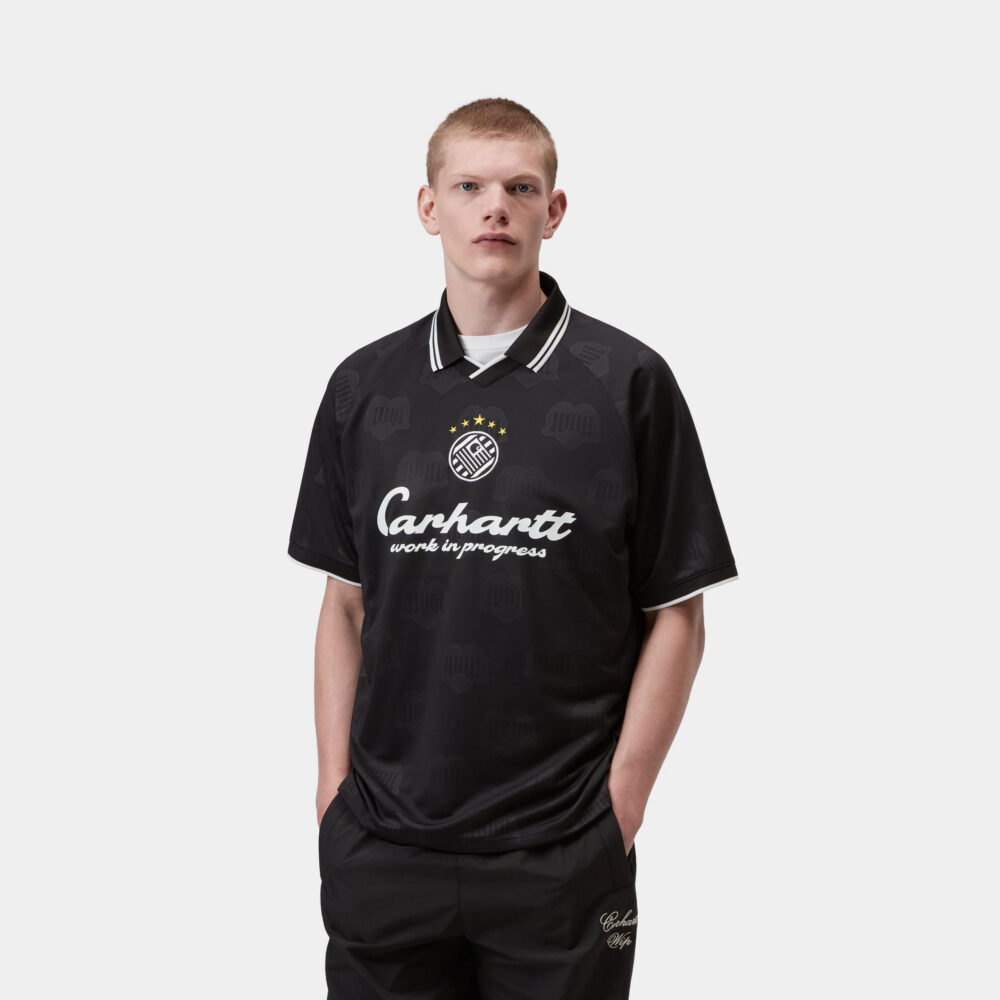 Carhartt WIP Terrace Football Tee - Heart Train Jacquard/Black Carhartt WIP Terrace Football Tee - Heart Train Jacquard/Black