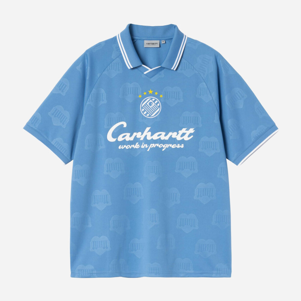 Carhartt WIP Terrace Football Tee - Heart Train Jacquard/Curacao