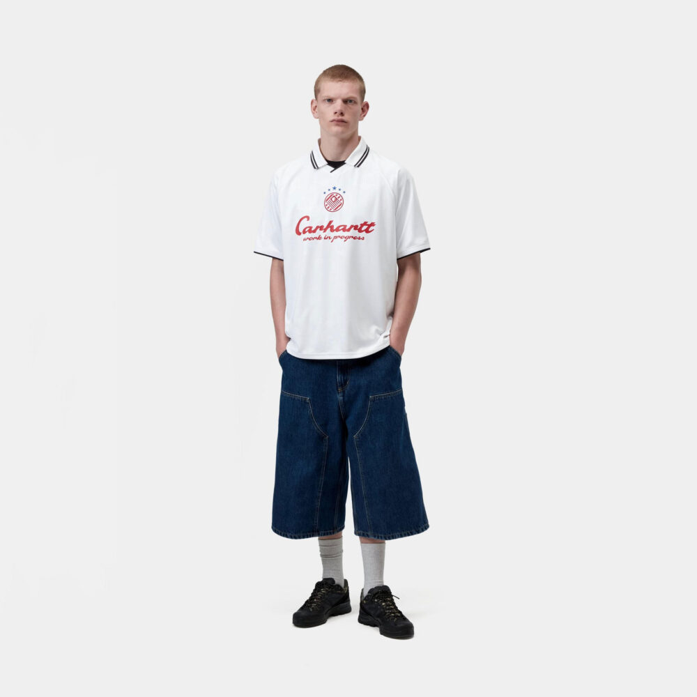 Carhartt WIP Terrace Football Tee - Heart Train Jacquard/White
