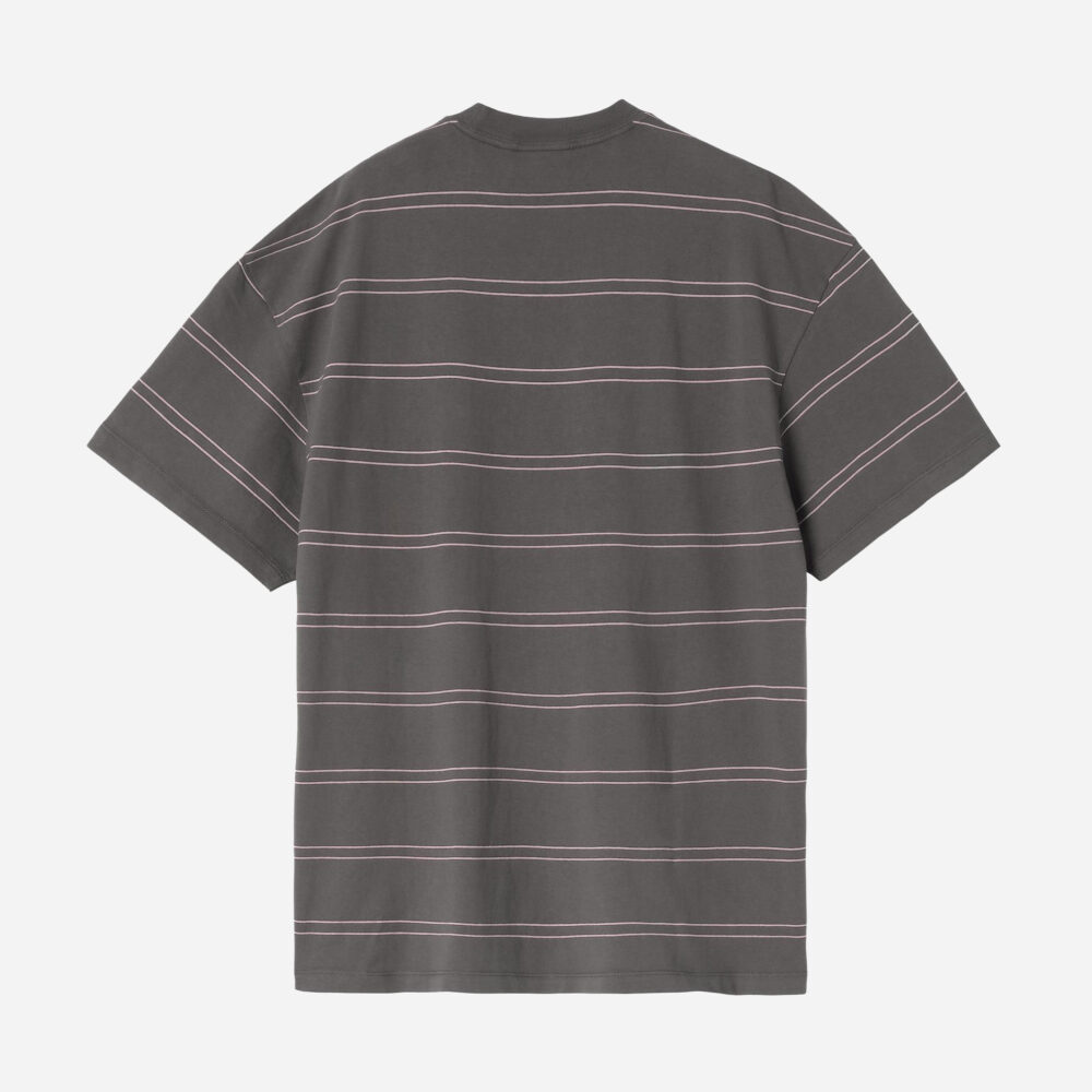 Carhartt WIP Women's Bert Pocket Tee - Bert Stripe/Graphite/Hortensia