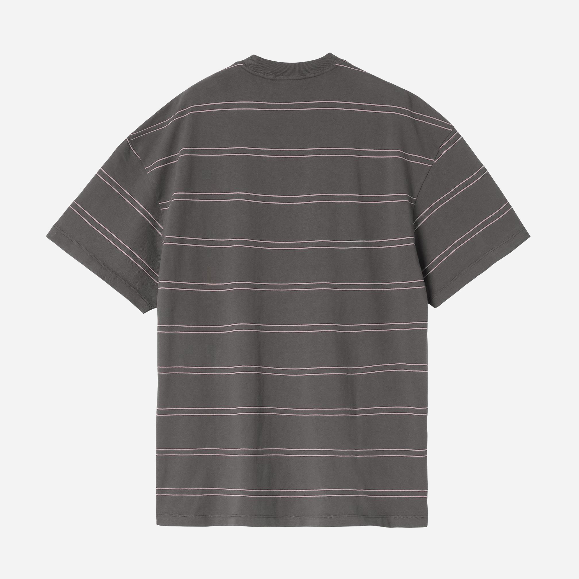 Carhartt WIP Women's Bert Pocket Tee - Bert Stripe/Graphite/Hortensia