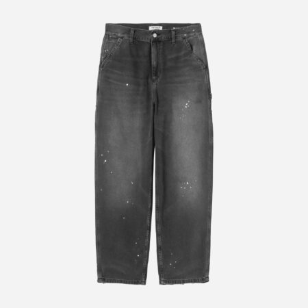 Carhartt WIP Women's OG Single Knee Pant - Black Destroy Wash/Splatter Carhartt WIP Women's OG Single Knee Pant - Black Destroy Wash/Splatter