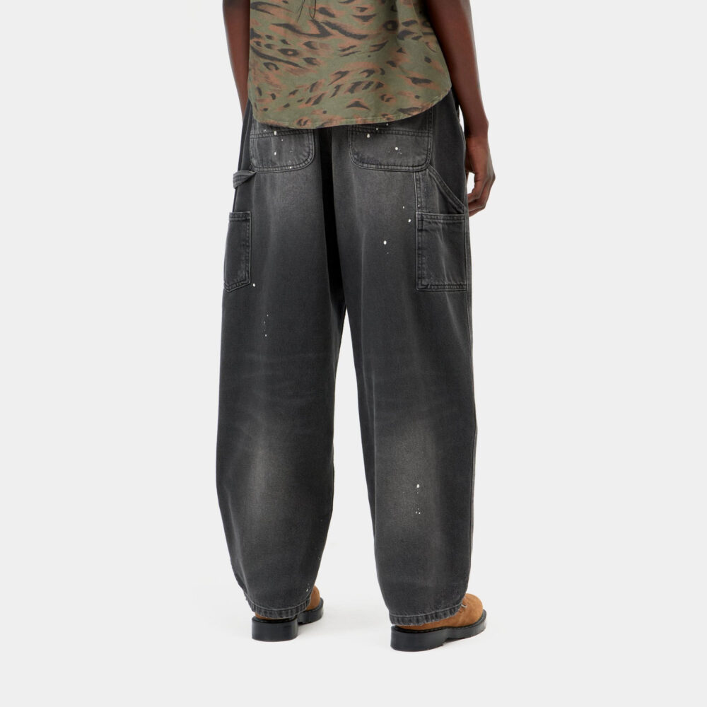 Carhartt WIP Women's OG Single Knee Pant - Black Destroy Wash/Splatter Carhartt WIP Women's OG Single Knee Pant - Black Destroy Wash/Splatter