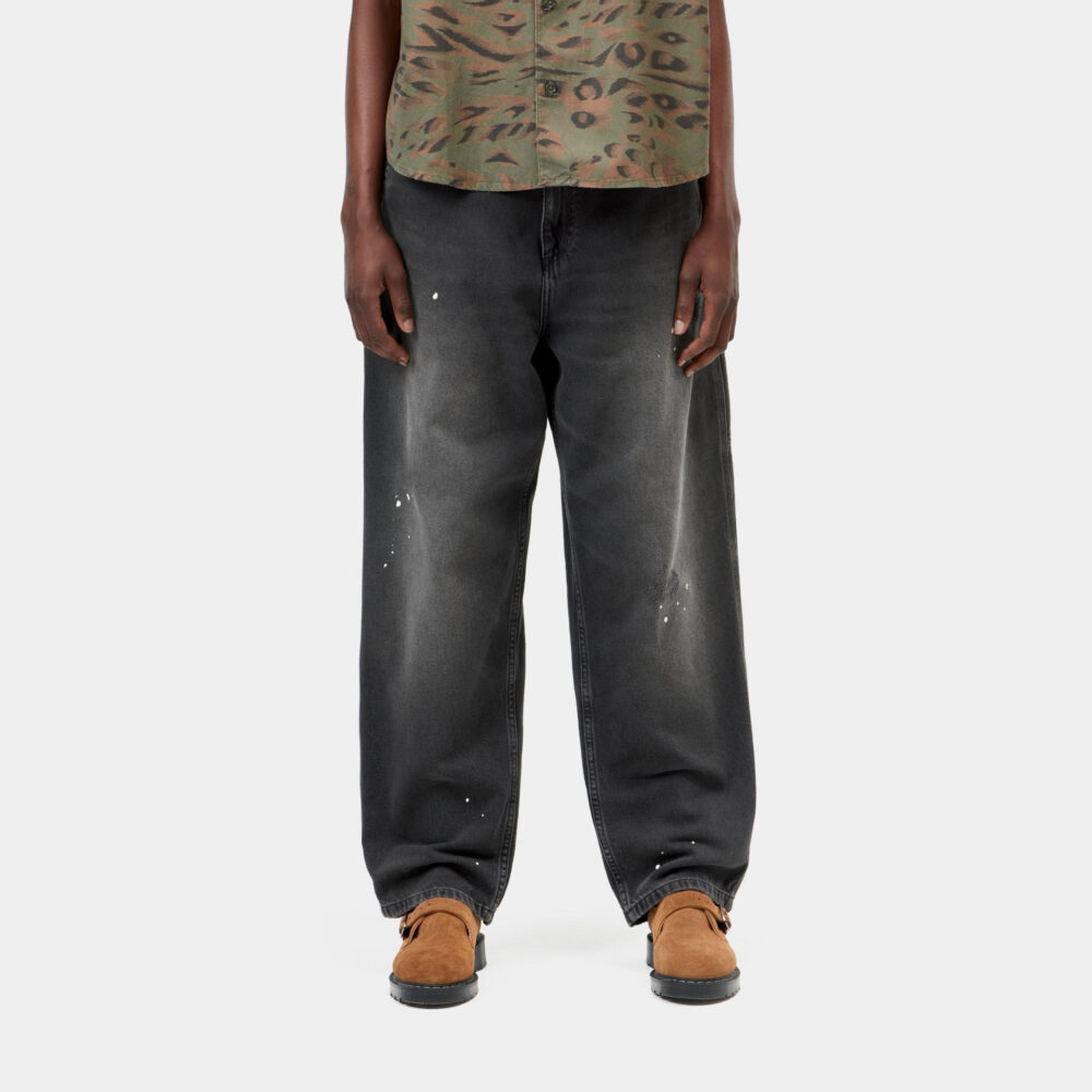 Carhartt WIP Women's OG Single Knee Pant - Black Destroy Wash/Splatter Carhartt WIP Women's OG Single Knee Pant - Black Destroy Wash/Splatter