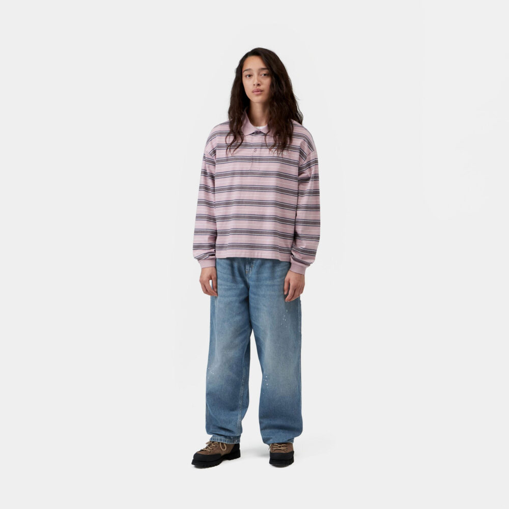 Carhartt WIP Women's OG Single Knee Pant - Blue Destroy Wash/Splatter