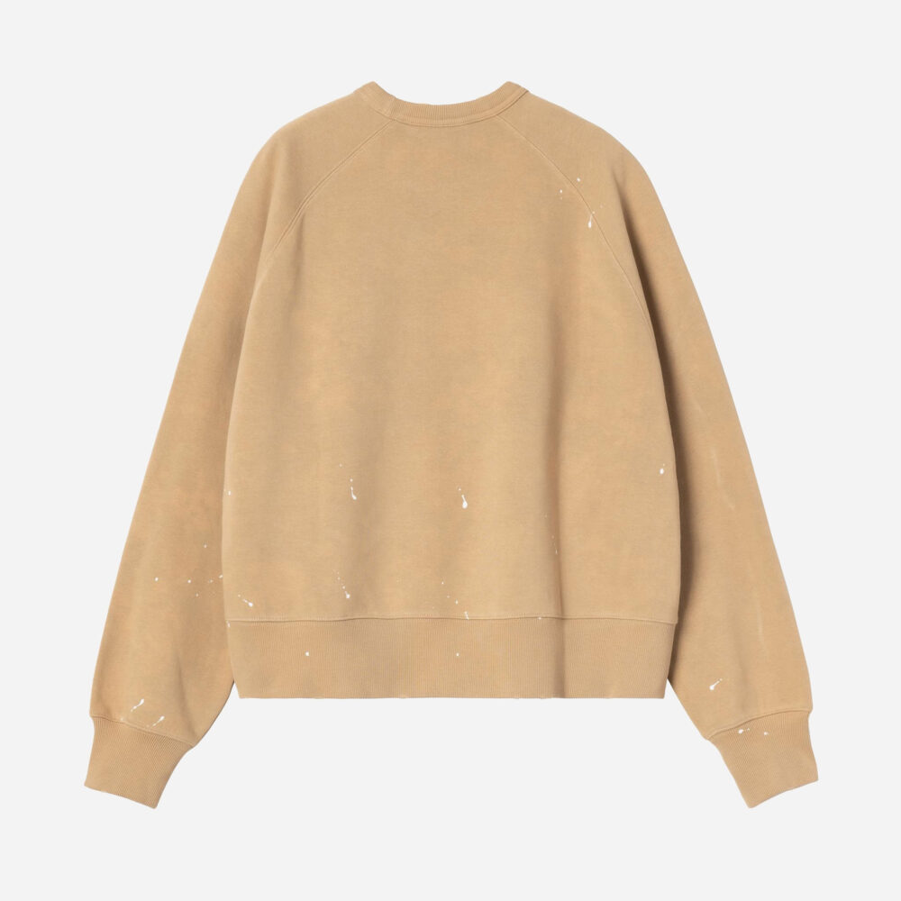 Carhartt WIP Women's Painter Sweatshirt - Dusty H Brown Destroy Wash/Splatter Carhartt WIP Women's Painter Sweatshirt - Dusty H Brown Destroy Wash/Splatter