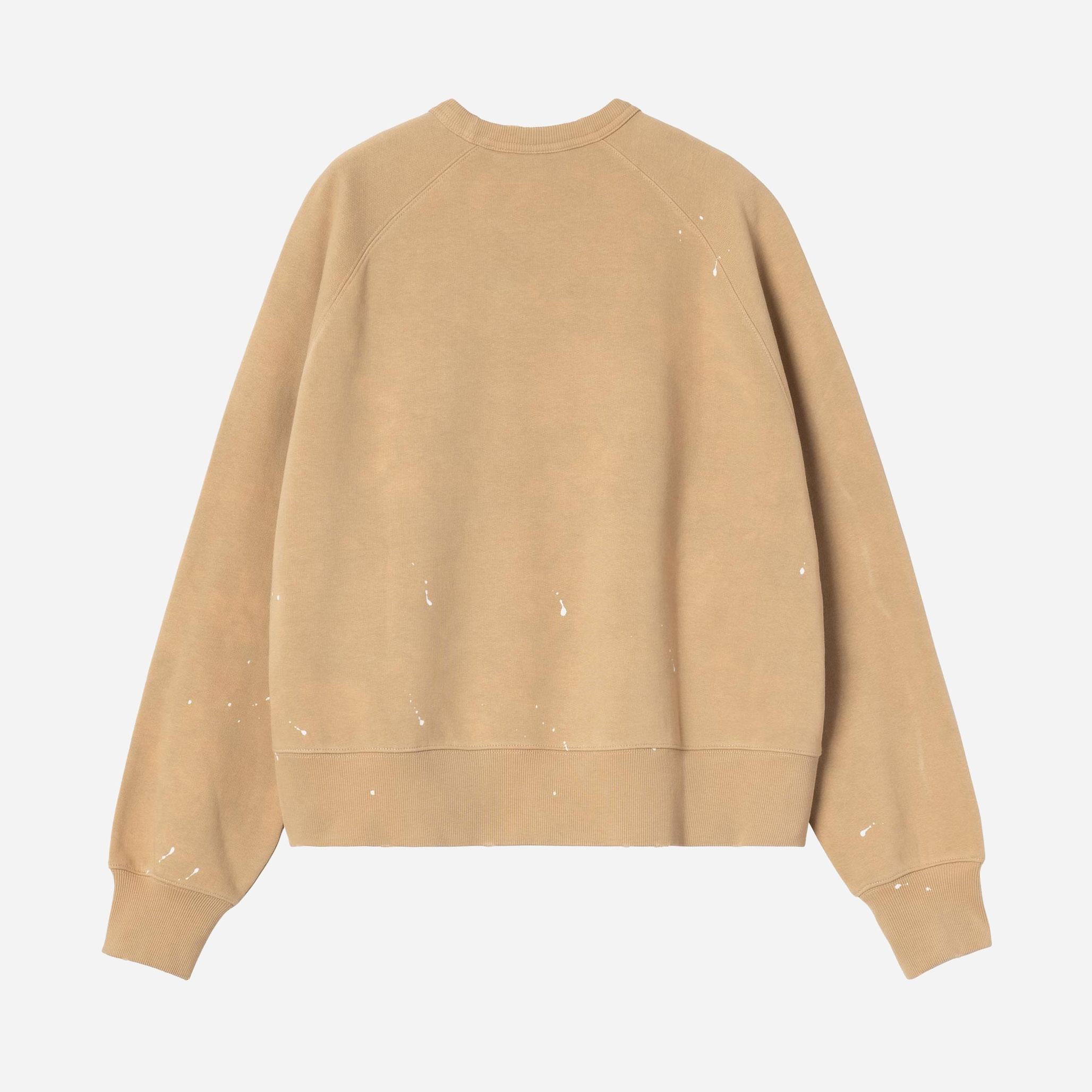 Carhartt WIP Women's Painter Sweatshirt - Dusty H Brown Destroy Wash/Splatter