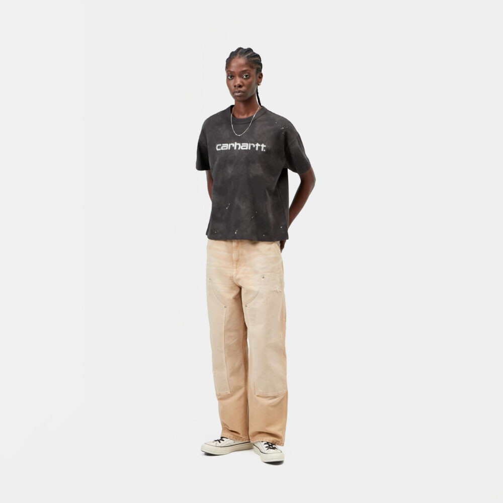 Carhartt WIP Women's Painter Tee - Black Destroy Wash/Splatter