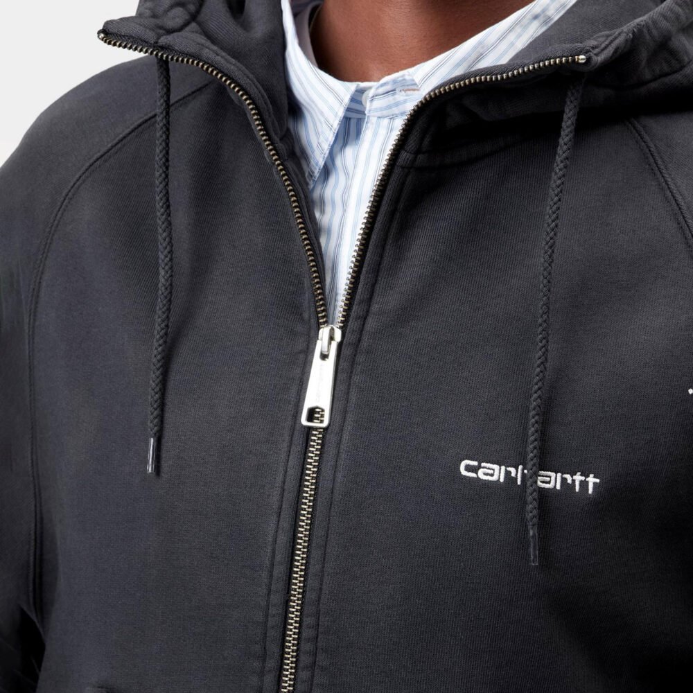 Carhartt WIP Women's Painter Zip Hoodie - Black Destroy Wash/Splatter Carhartt WIP Women's Painter Zip Hoodie - Black Destroy Wash/Splatter