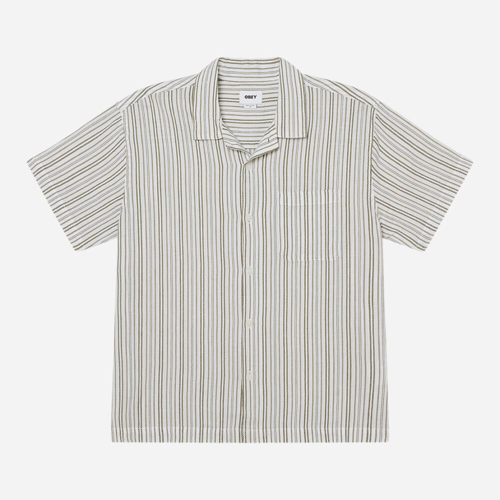 Obey Evans Short Sleeve Shirt - Moss Green Multi Obey Evans Short Sleeve Shirt - Moss Green Multi