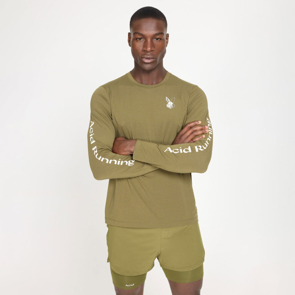 Acid Running 2-in-1 Short - Dark Olive