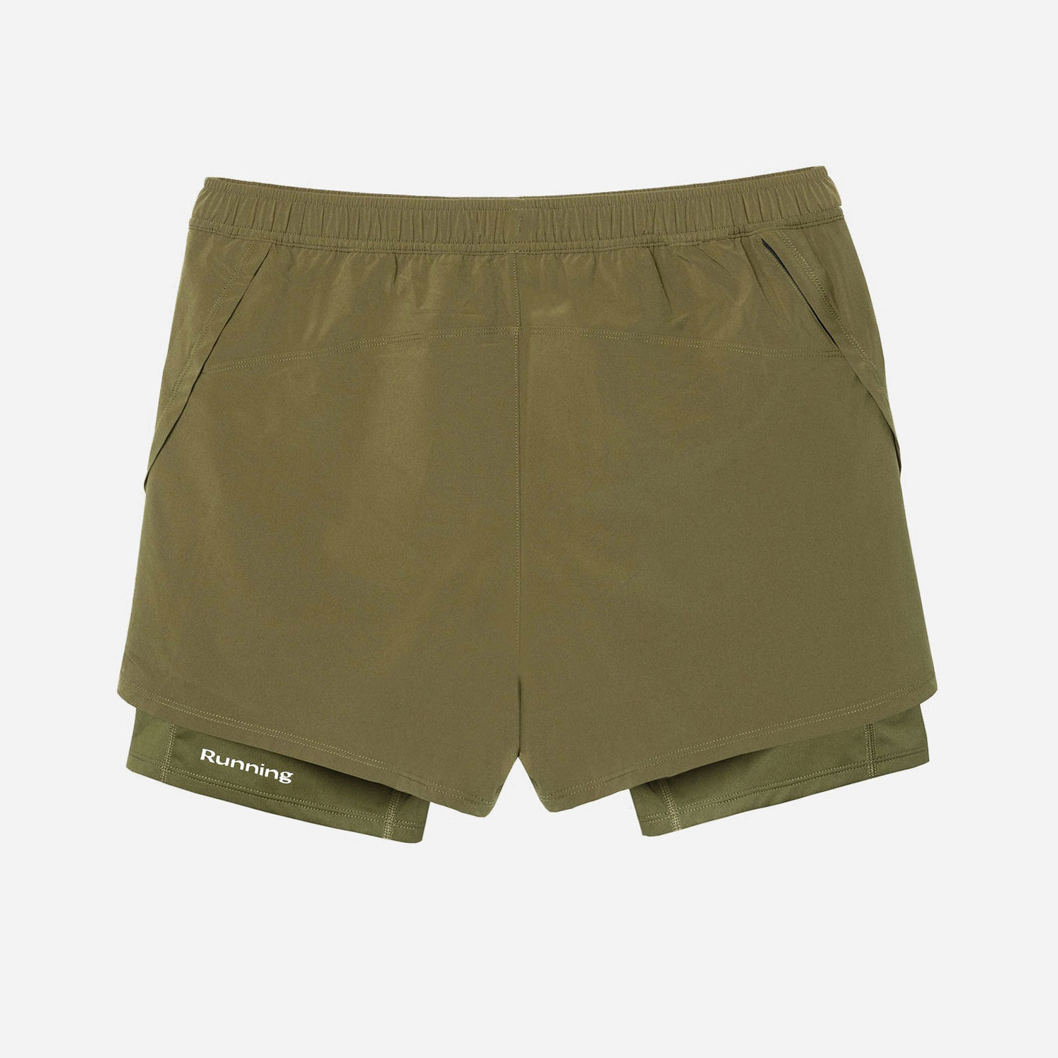 Acid Running 2-in-1 Short - Dark Olive