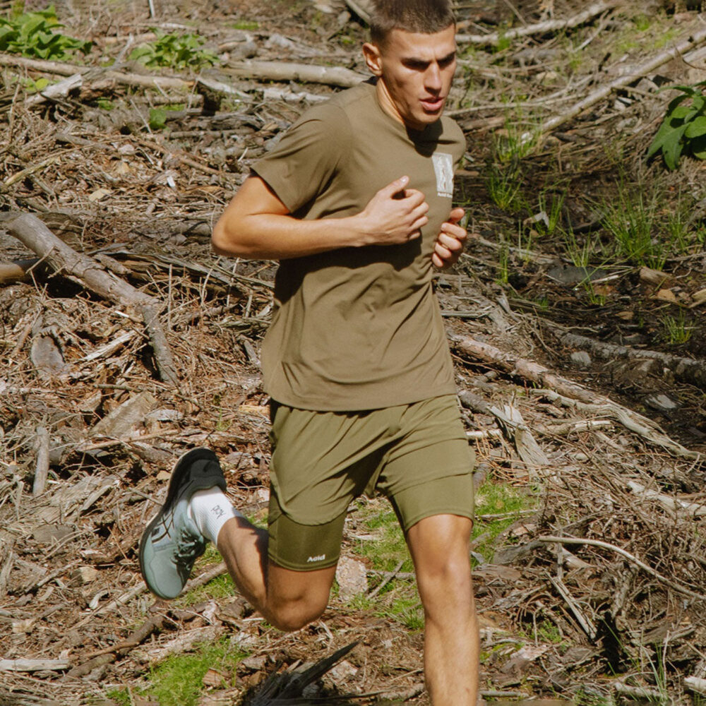 Acid Running 2-in-1 Short - Dark Olive