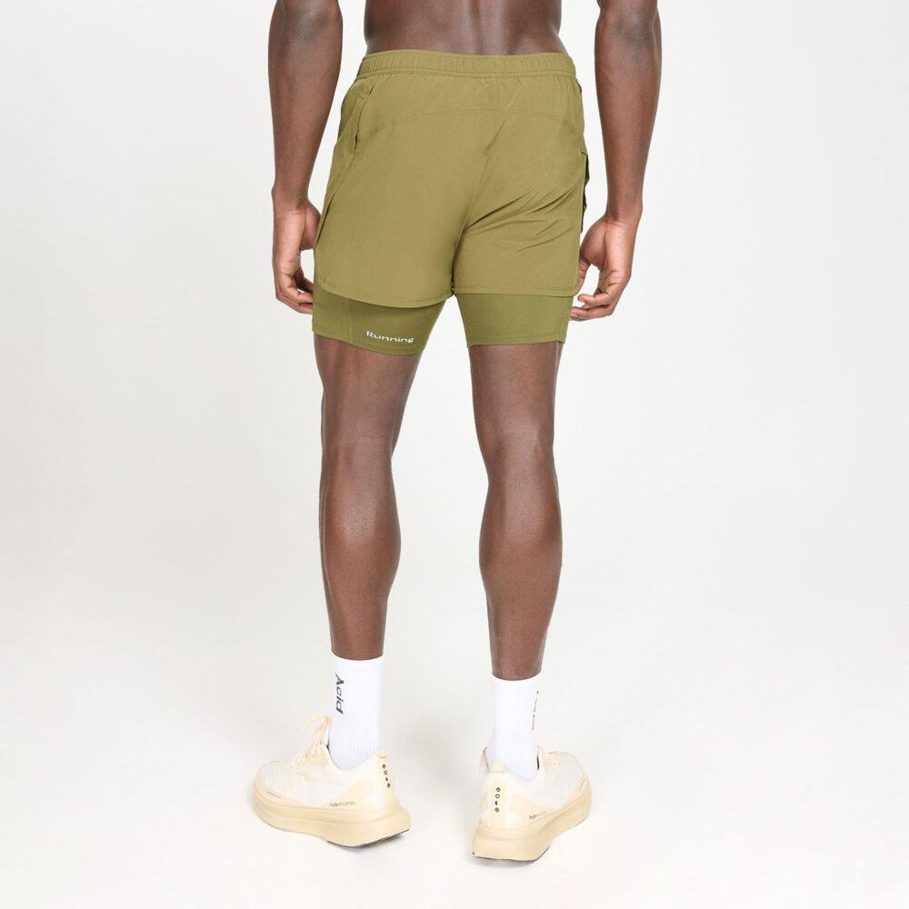 Acid Running 2-in-1 Short - Dark Olive