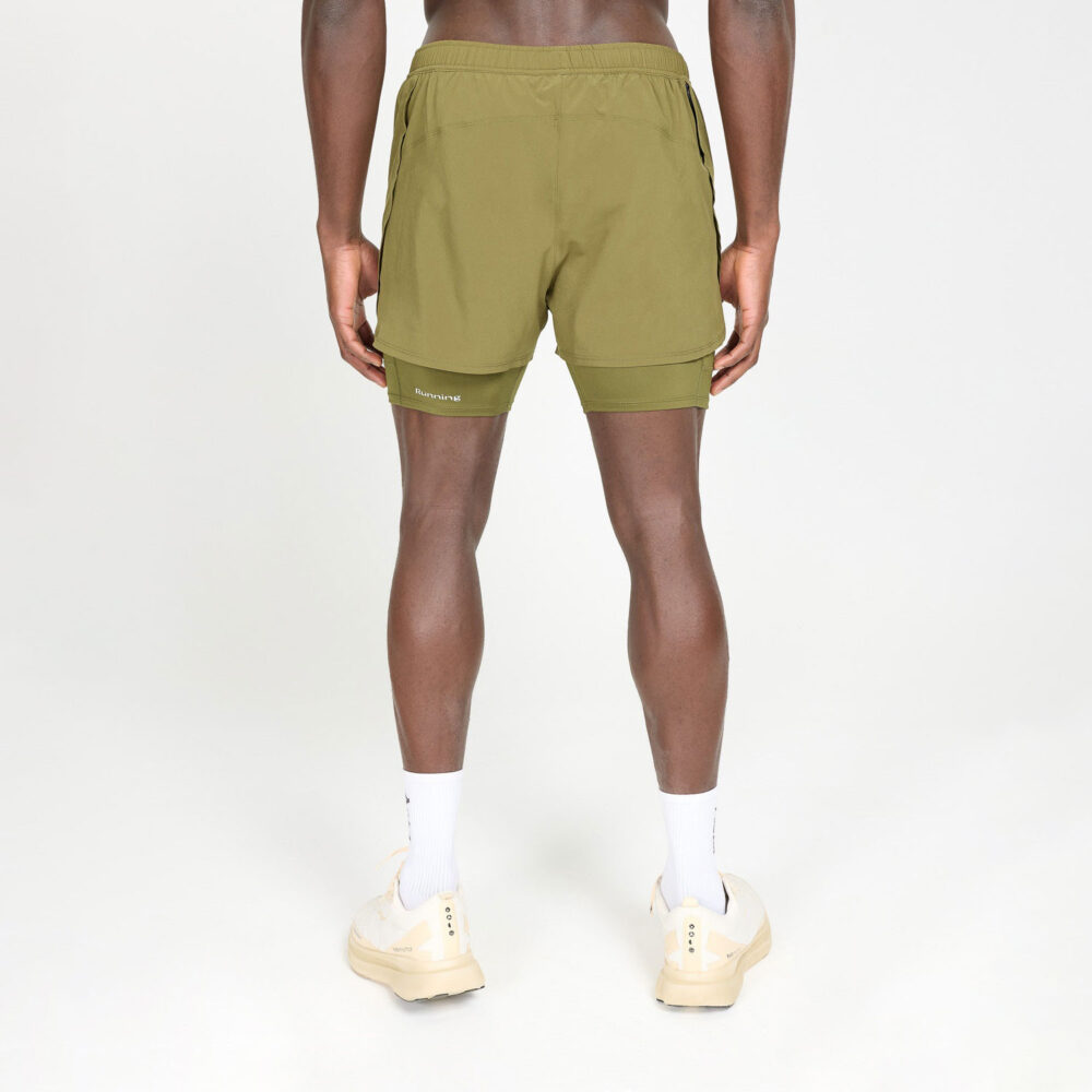 Acid Running 2-in-1 Short - Dark Olive