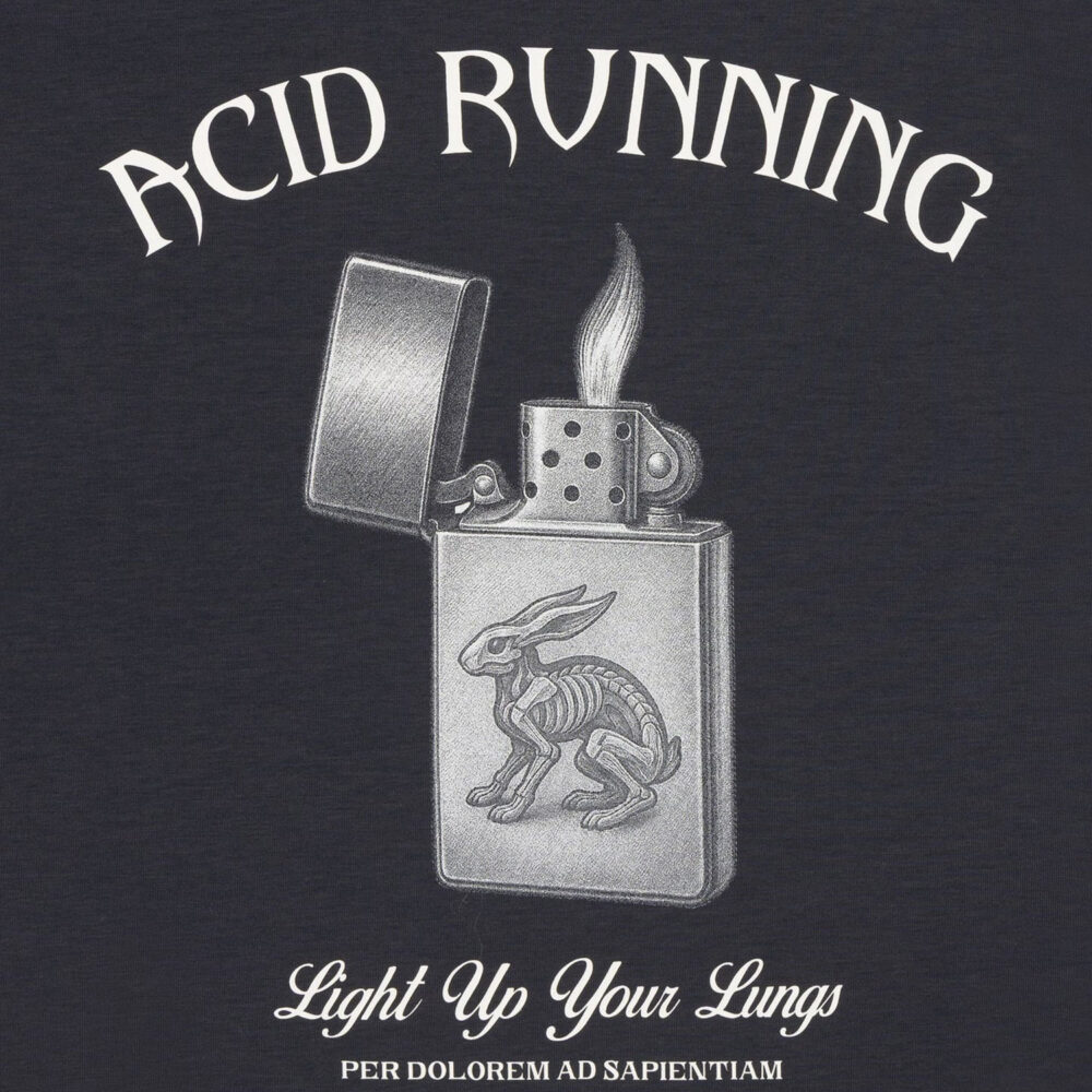 Acid Running Light Up Your Lungs Tee - Graphite