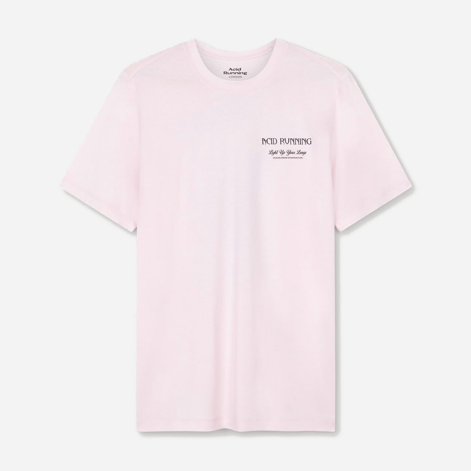 Acid Running Light Up Your Lungs Tee - Iced Pink