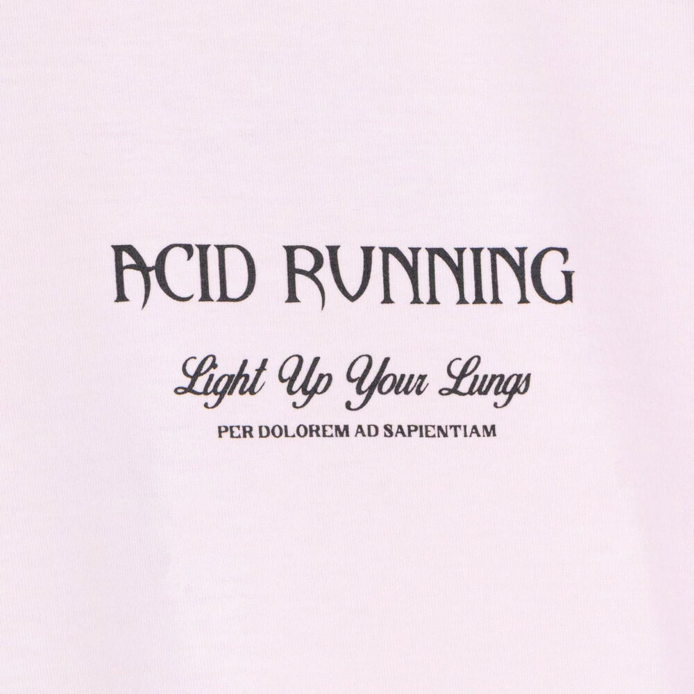 Acid Running Light Up Your Lungs Tee - Iced Pink