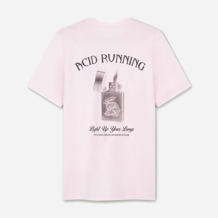 Acid Running Light Up Your Lungs Tee - Iced Pink Acid Running Light Up Your Lungs Tee - Iced Pink