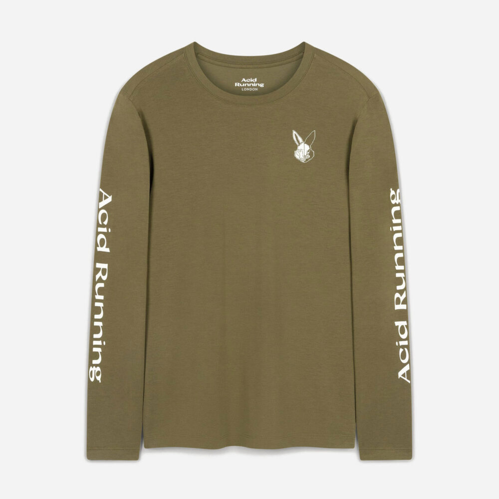 Acid Running Long Sleeve Tee - Dark Olive Acid Running Long Sleeve Tee - Dark Olive
