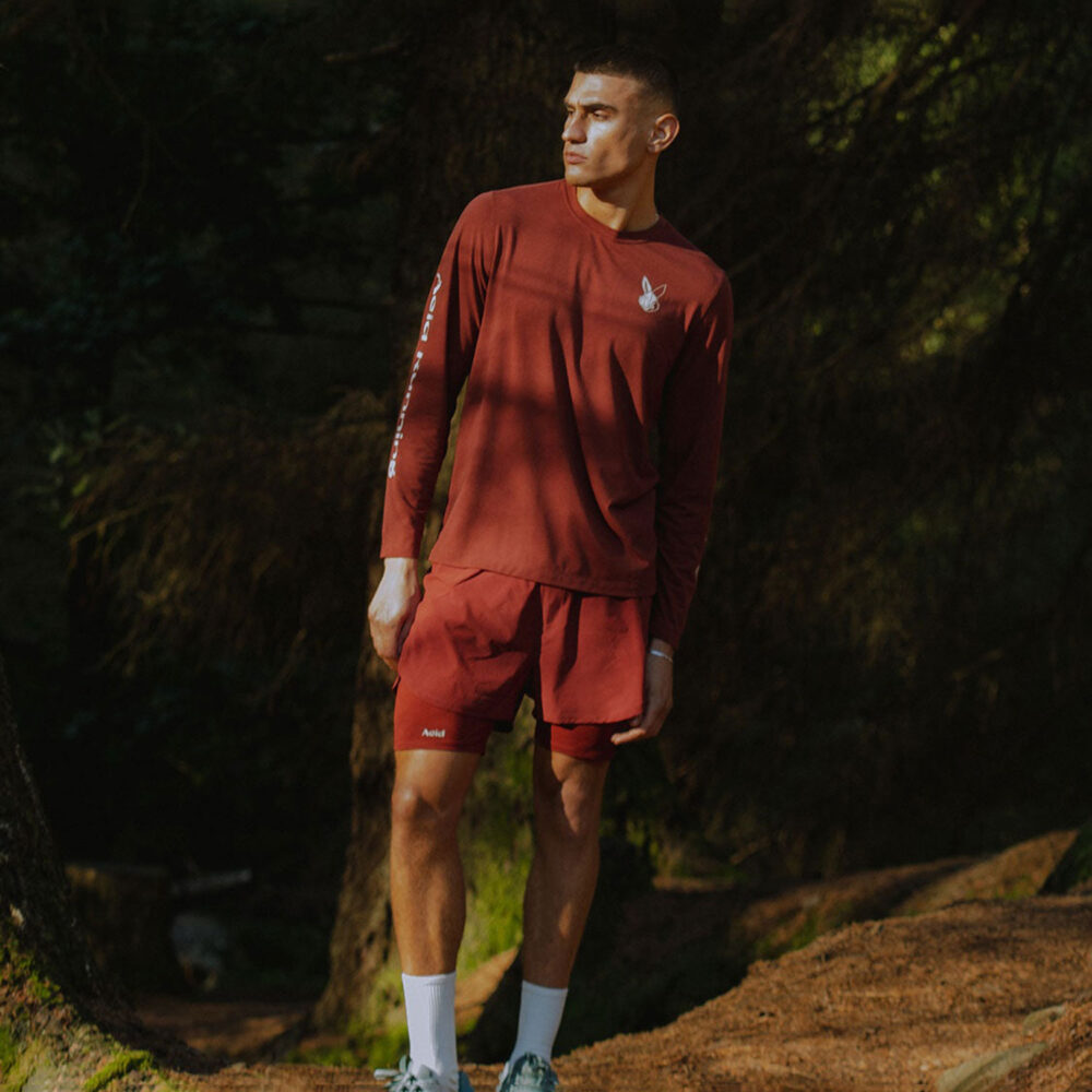Acid Running Long Sleeve Tee - Fired Brick