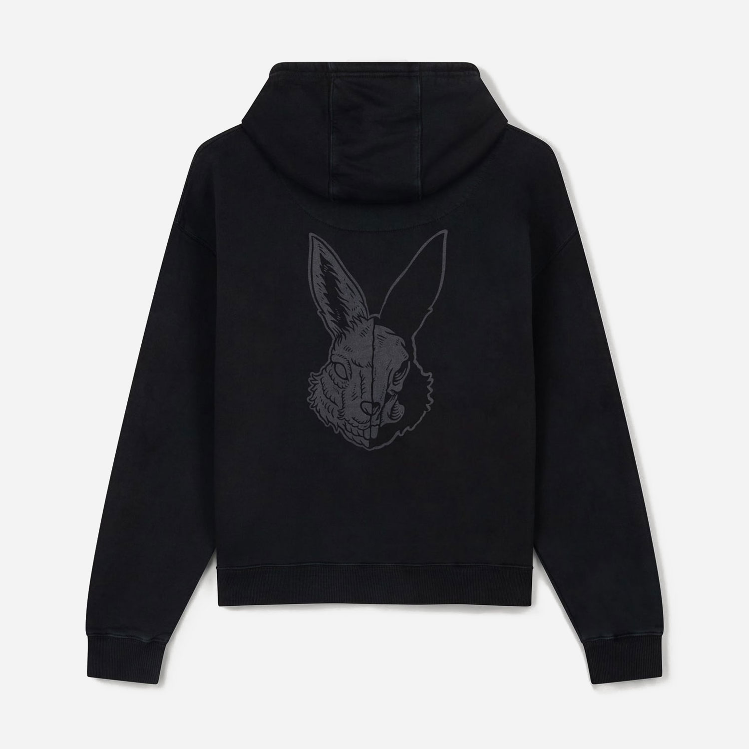 Acid Running Oversized Hoodie - Washed Black