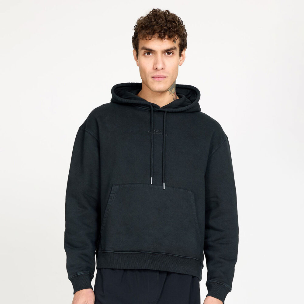 Acid Running Oversized Hoodie - Washed Black