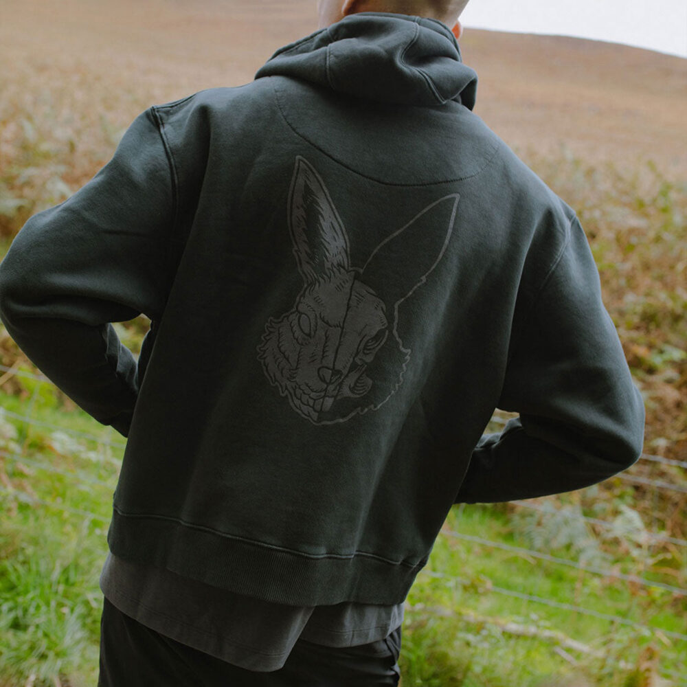 Acid Running Oversized Hoodie - Washed Black
