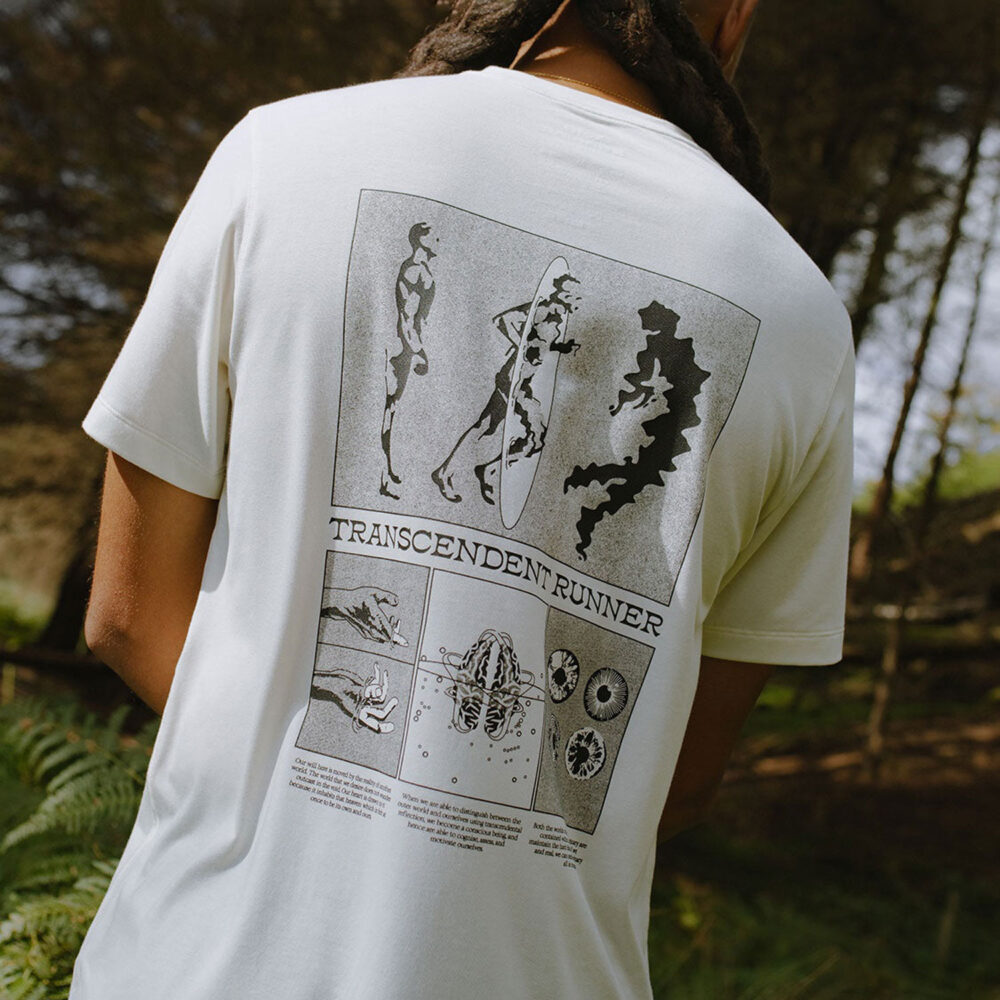 Acid Running Transcendent Runner Tee - Bone Acid Running Transcendent Runner Tee - Bone