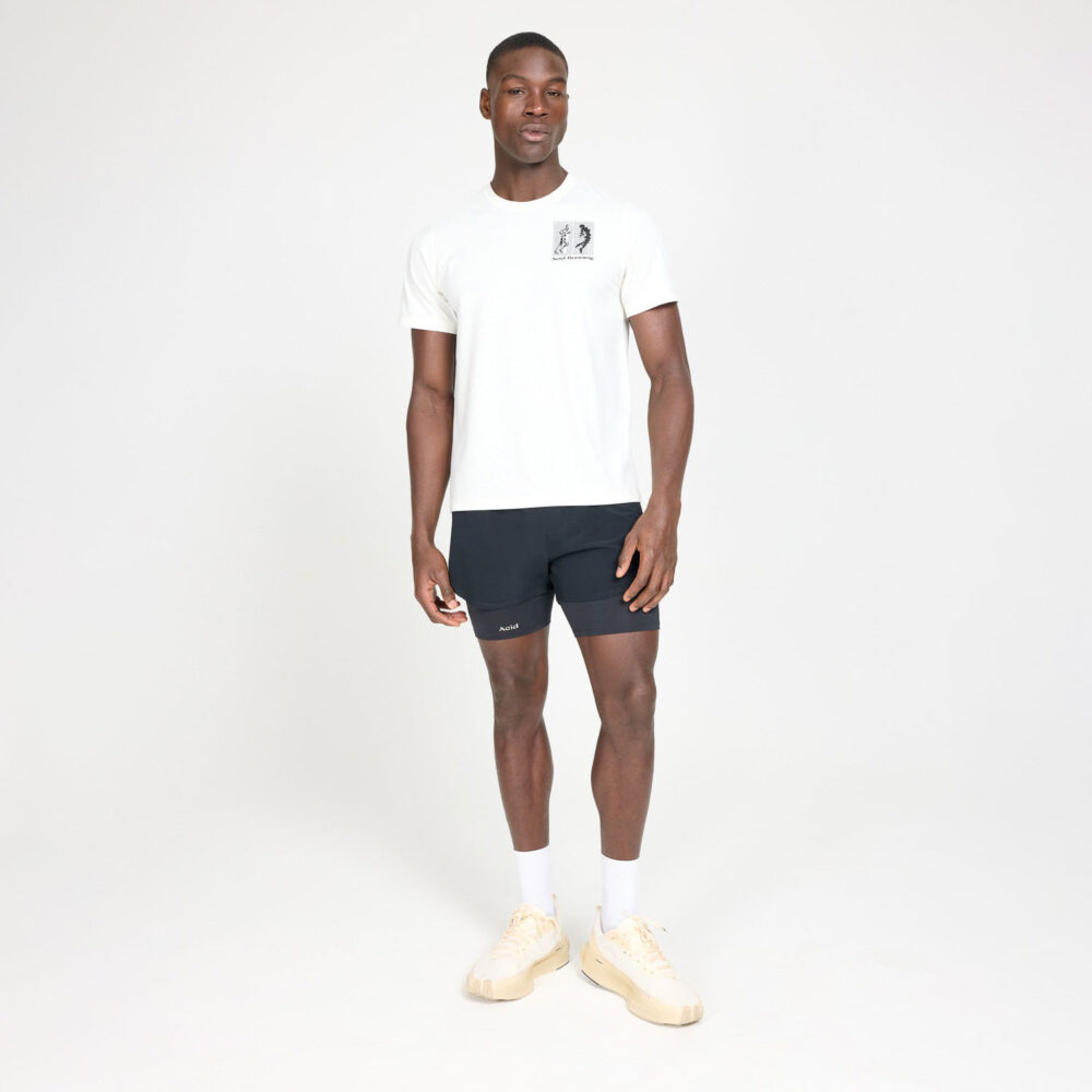 Acid Running Transcendent Runner Tee - Bone Acid Running Transcendent Runner Tee - Bone