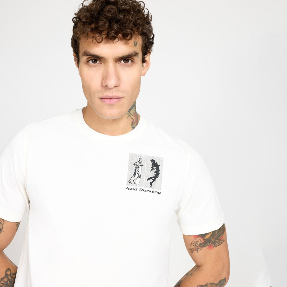 Acid Running Transcendent Runner Tee - Bone Acid Running Transcendent Runner Tee - Bone